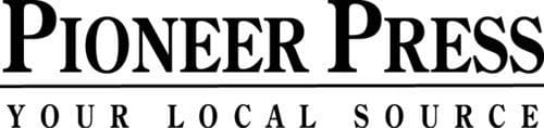 A black and white logo of the newspaper peer news.