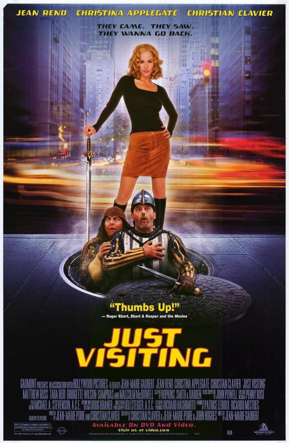 A poster of the movie just visiting